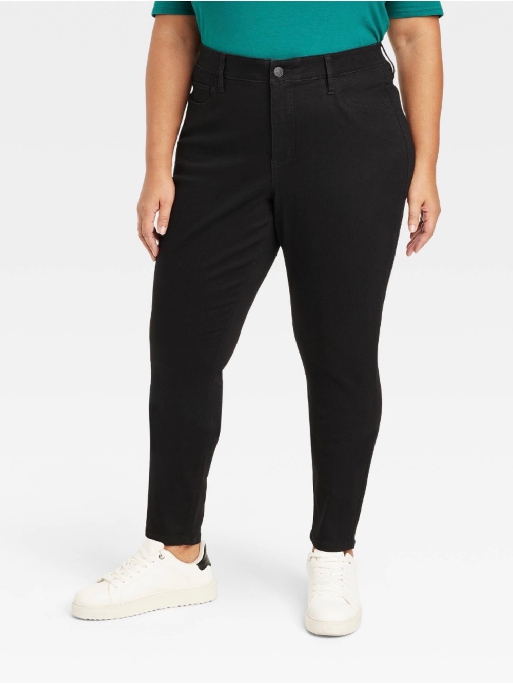 Ava & Viv Black High-Rise Stretch Skinny Jeans. Sz 26.